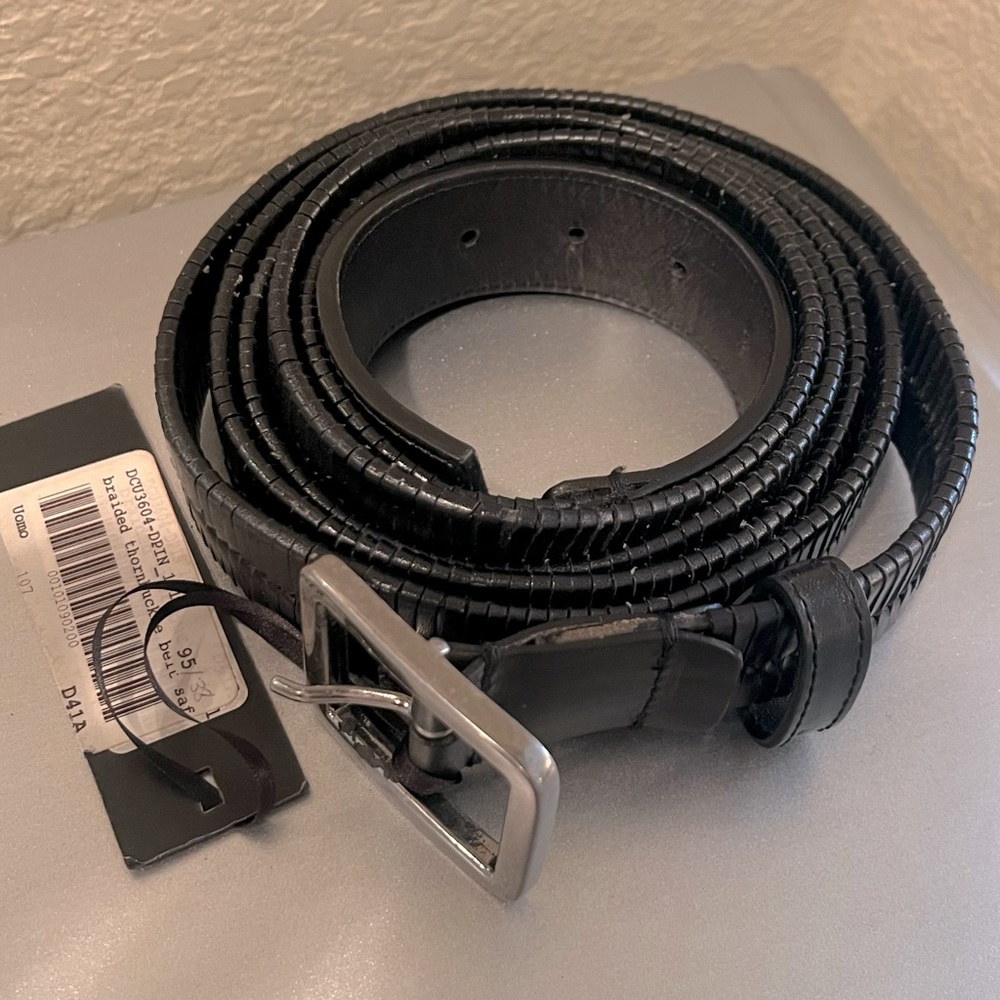 Versace Braided Leather Belt